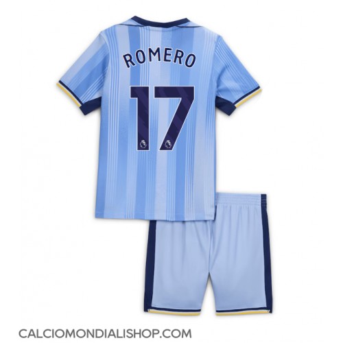 Maglie da calcio Tottenham Hotspur Cristian Romero #17 Seconda Maglia Bambino 2024-25 Manica Corta (+ Pantaloni corti)